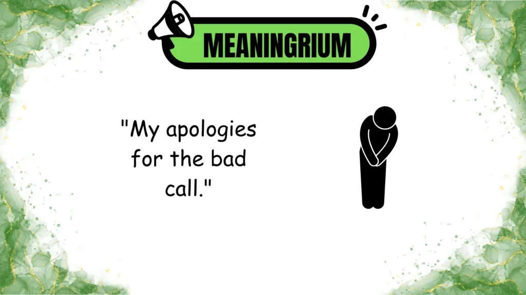 apologies meaning