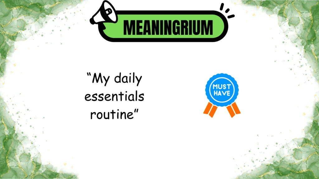 essentials meaning